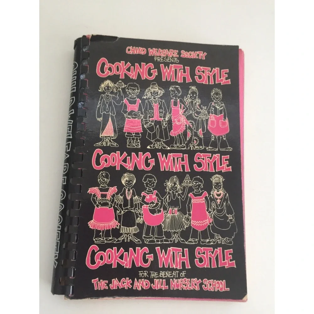 Vintage Spiral bound Child‎ welfare society cooking with style Cookbook recipes